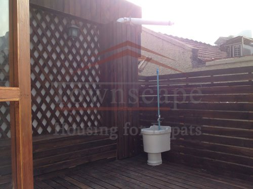 french concession rent apartment 2 floor big lane house with terrace and floor heating