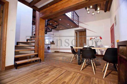 fully furnished houses rentals shanghai Duplex lane house for rent near Peoples Square