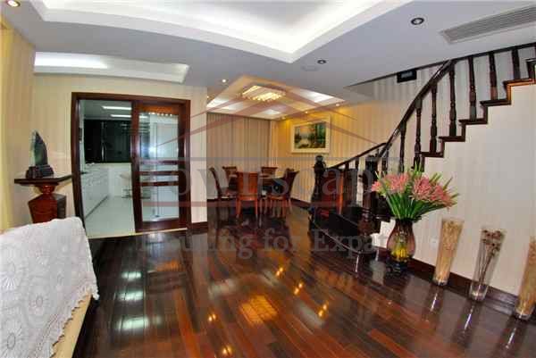 expat shanghai real estate Spacious furnished apartment with polished wooden floorboards