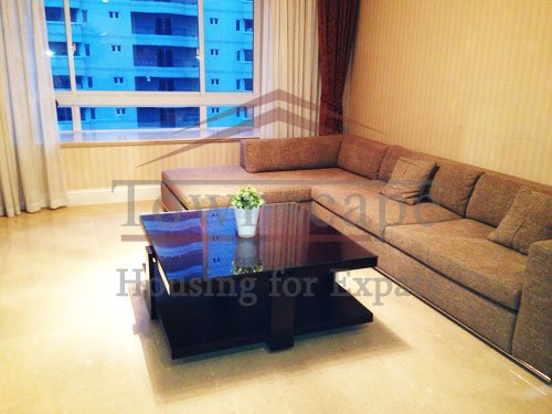 bright jingan apartment rent in shanghai Renovated apartment for rent near West Nanjing road