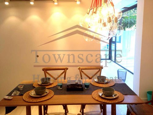 floor heated and garden apartment shanghai Beautiful lane house with garden for rent in French Concession