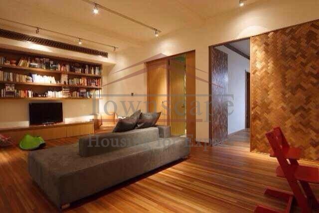 apartments with wooden floor for rent shanghai Fancy apartment for rent on Middle Huaihai road
