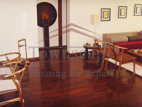 flat with balcony for rent in Jing`an Beautiful apartment for rent in Jingan area in One Park Avenue