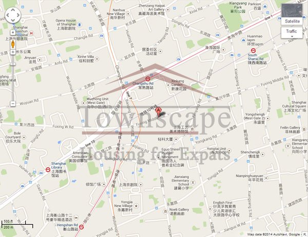 french concession housing 2 level old renovated apartment for rent on Fuxing road