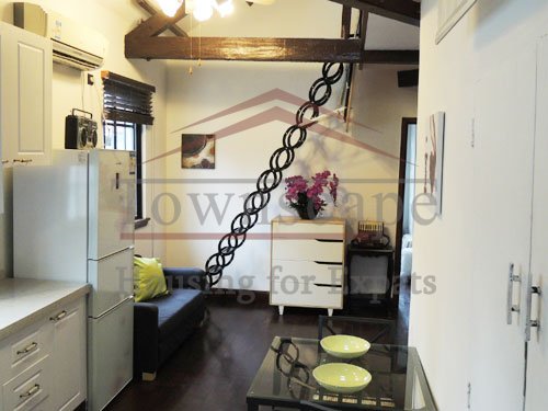 two floor shanghai renting flat 2 level old renovated apartment for rent on Fuxing road