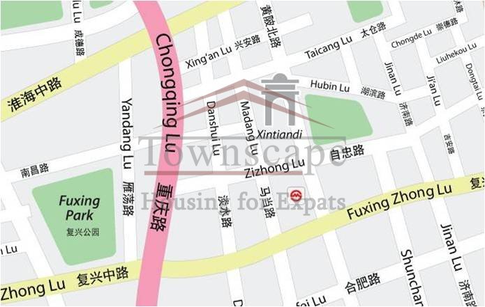 Xintiandi apartment rentals 4 BR nicely renovated big apartment for rent in the middl of Shanghai
