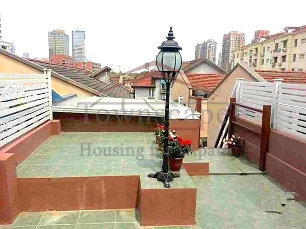 big terrace apartment shanghai Stylish apartment for rent in French Concession with roof terrace
