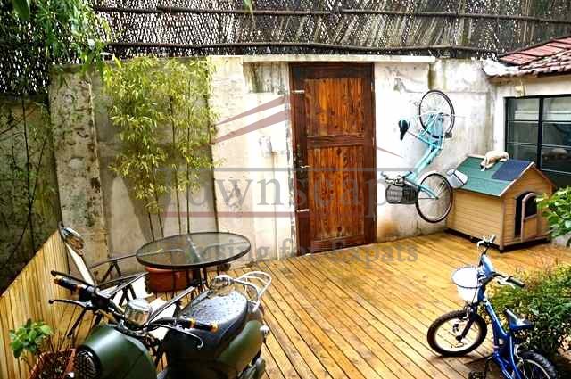 shanghai expat apartment Large Family Lane House in French Concession with private deck