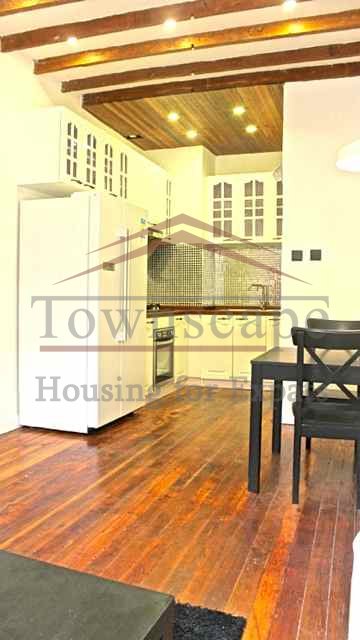 open plan apartment shanghai Stylish French Concession Lane House with hardwood floor