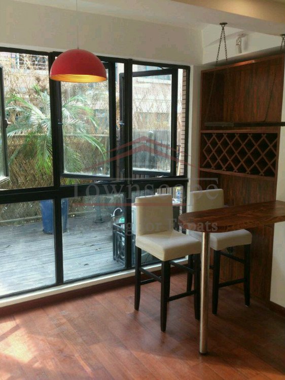 two bedroom apartment french concession xuhui Private garden apartment in French Concession