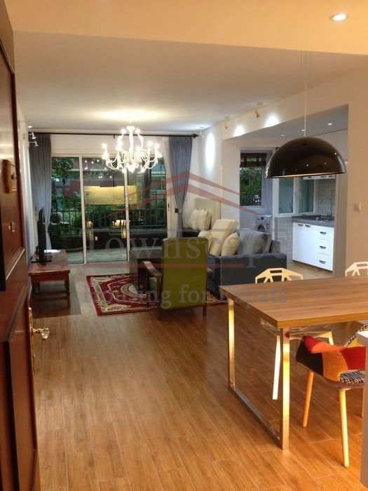 renting decorated apartment shanghai Xujiahui Expat friendly private garden apartment in French Concession