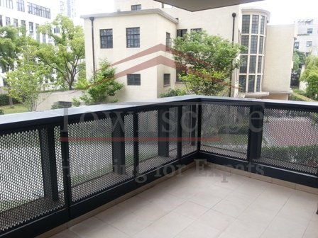 rent big balcony apartment shanghai 2Br apartment with grand hall and floor heating system Gubei