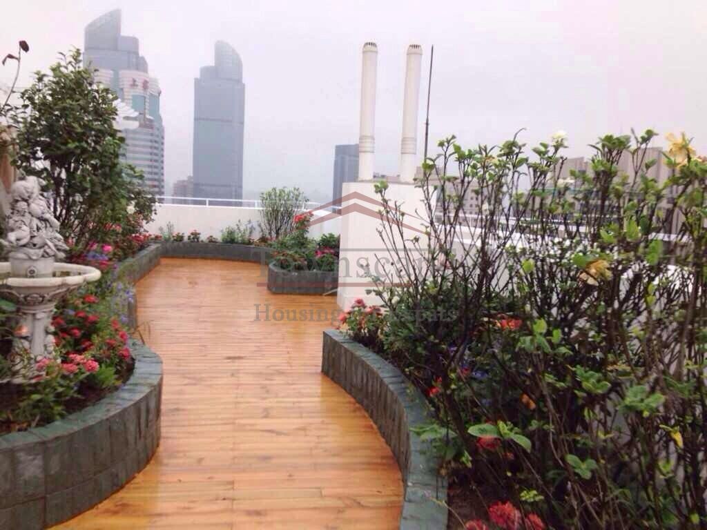 big terrace apartment shanghai New penthouse apartment in Xujiahui Area with great Shanghai views