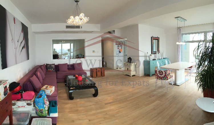 shanghai top floor apartment Large 4br family apartment along Huahai road