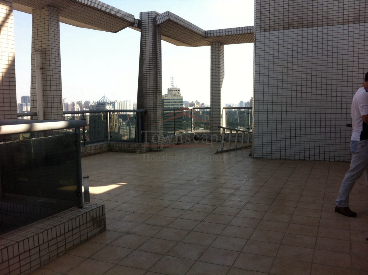 shanghai apartment with terrace 5 br penthouse with 100sqm terrace in French Concession