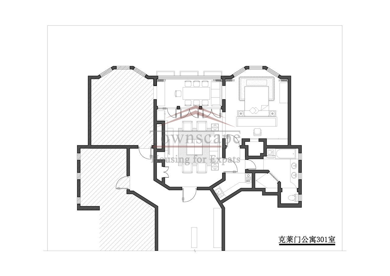 Exclusive 1Br Apartment in French Concession Fuxing Road line 1/7