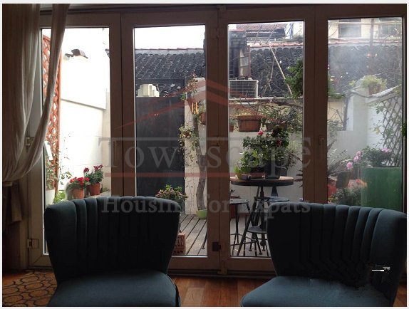 Shanghai apartments for rent 4 Bed Lane House Yongjia Rd with yard Shanxi Rd. L1&10 Central