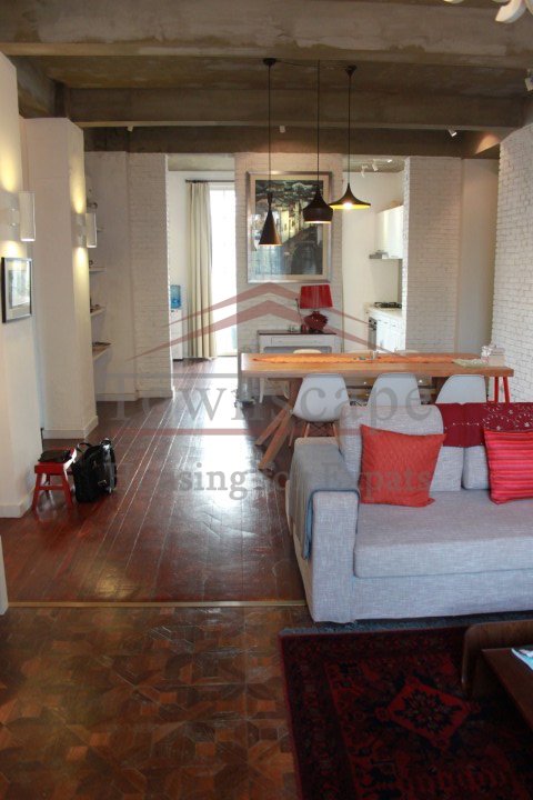 rent apartment in shanghai Brilliant renovated 3 BR Apt with great terrace Changshu Rd 1&7
