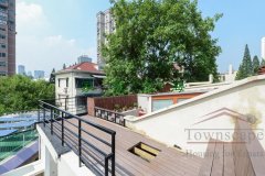 Shanghai roof terrace Luxurious Lane House for Rent in center of French Concession