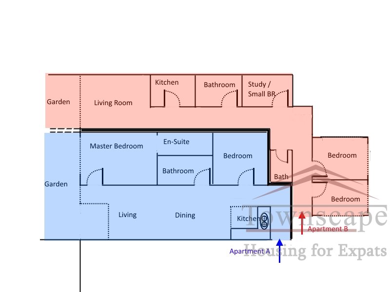  2.5BR Apartment with Garden for rent at West Nanjing Rd