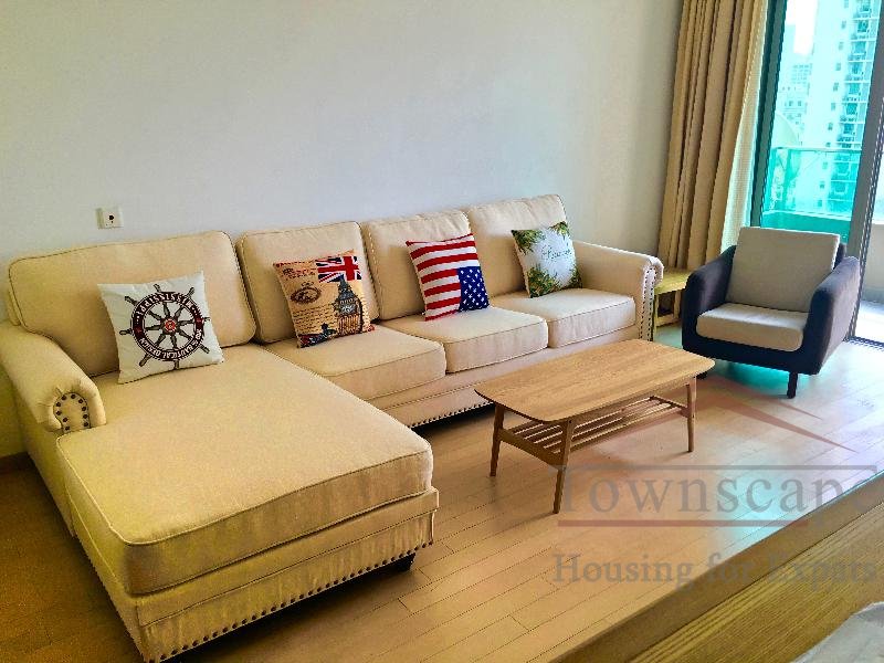 Shanghai apartment for rent Sunny 2BR Apartment for rent in Eight Park Avenue nr Jingan Temple