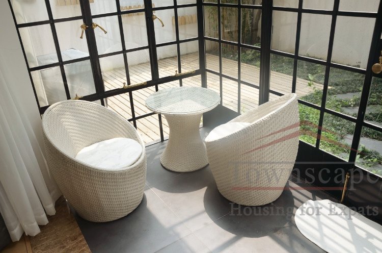 shanghai apartment for rent 2BR Lane House with garden on M Fuxing Road