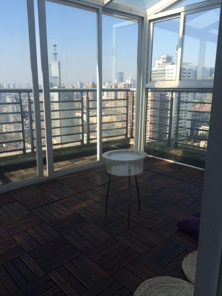 nice view apartment for rent Shanghai 3BR with Outdoor Space in Sinan New Garden