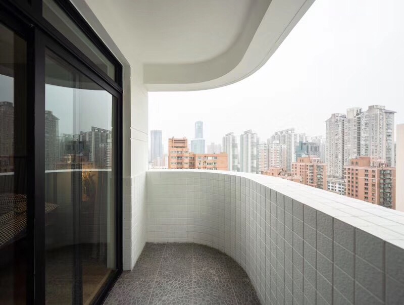 open balcony Bright New FFC apartment for rent in Shanghai