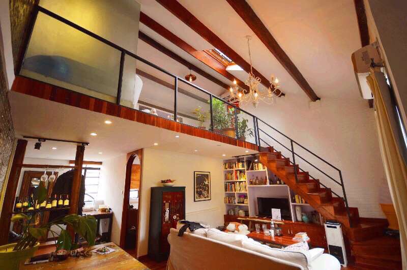 spacious livingroom Spacious FFC Lane House Apartment with Terrace for Rent in Shanghai