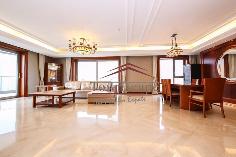 large living room Lujiazui CBD VIP Apartment for Rent in Shanghai