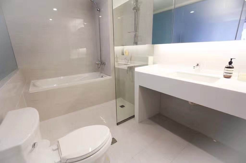 big shower Large Ultra-modern FFC Apartment for Rent in Shanghai