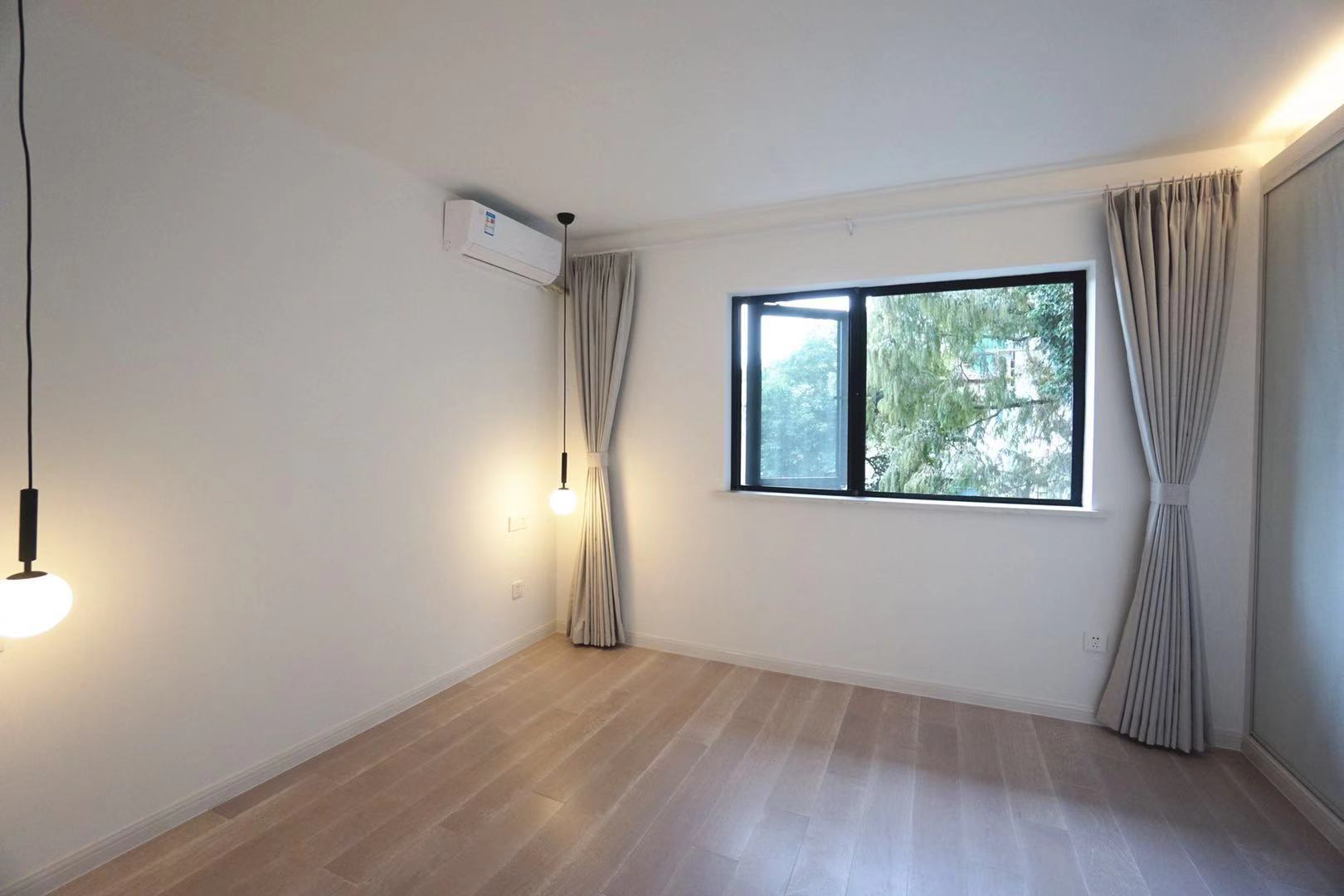 open bedroom Renovated FFC Apartment for Rent in Shanghai
