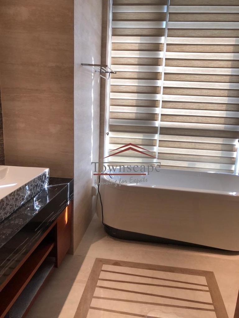 Sunny bathroom Massive New Penthouse in Yanlord Pudong for Rent in Shanghai