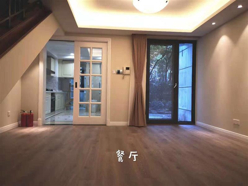 big livingroom Renovated Duplex Apartment in Luxury Summit Compound for Rent in FFC, Shanghai