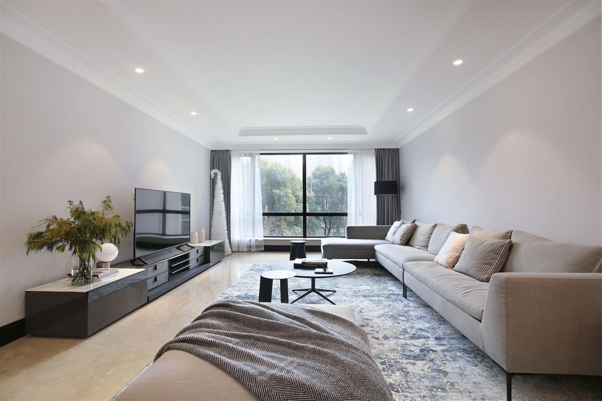 Spacious livingroom Gorgeous New Spacious FFC Belgravia Apartment for Rent in Shanghai