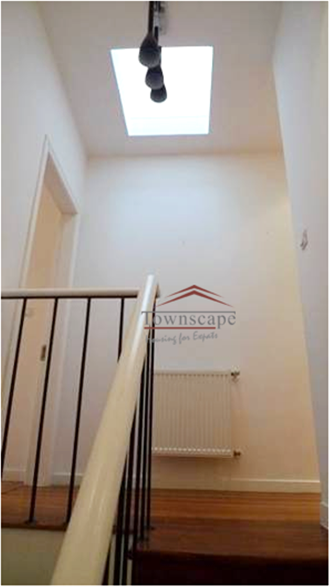 skylight 4F Historical FFC Lane House w Backyard in Shanghai for Rent