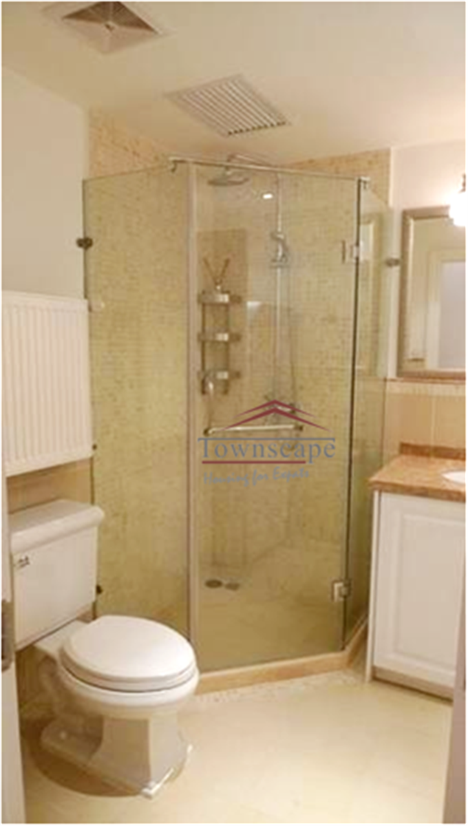 clean bathroom 4F Historical FFC Lane House w Backyard in Shanghai for Rent