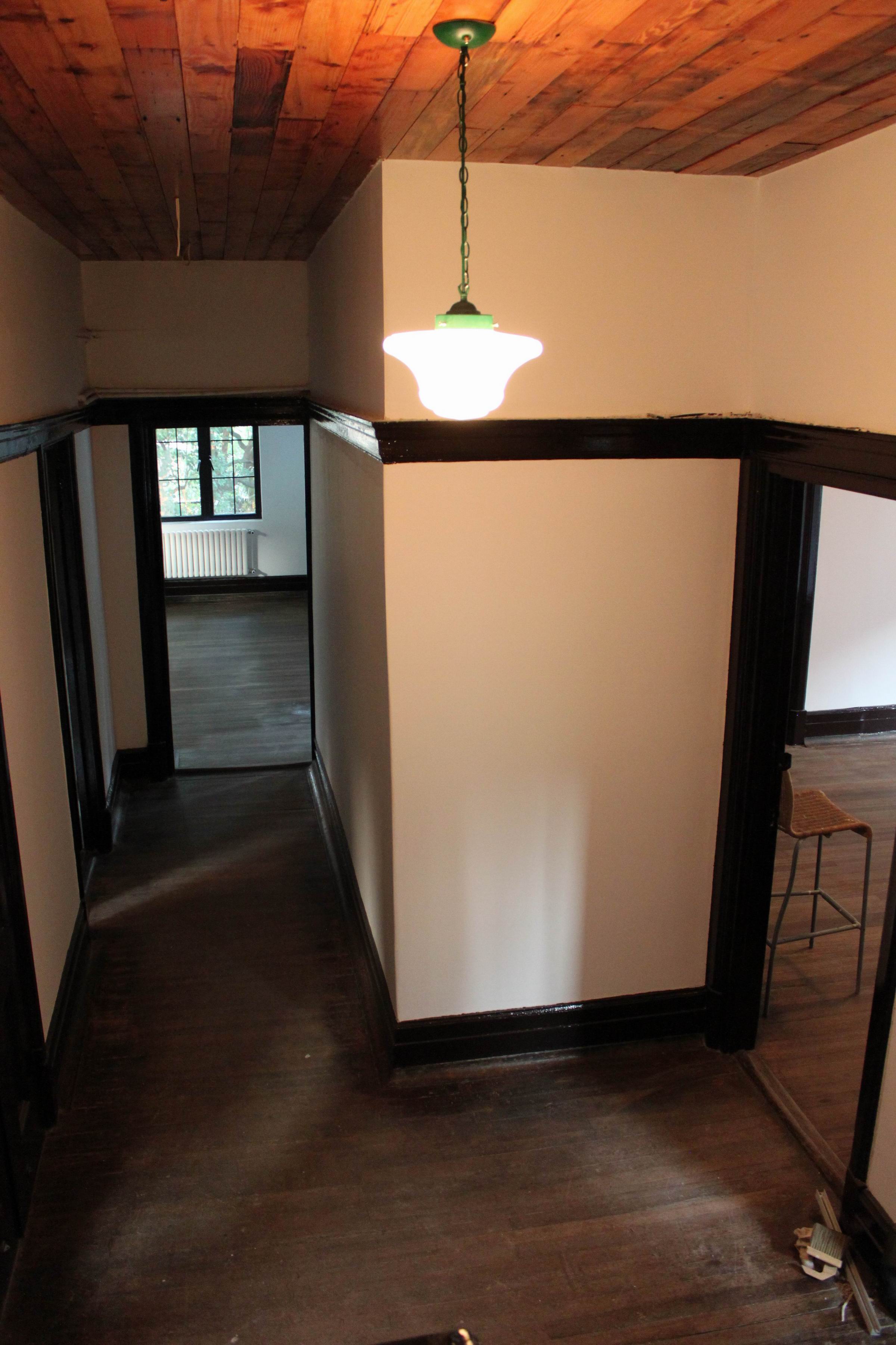 Dark wood floors Duplex Apartment in Historic FFC Lane House for Rent in Shanghai