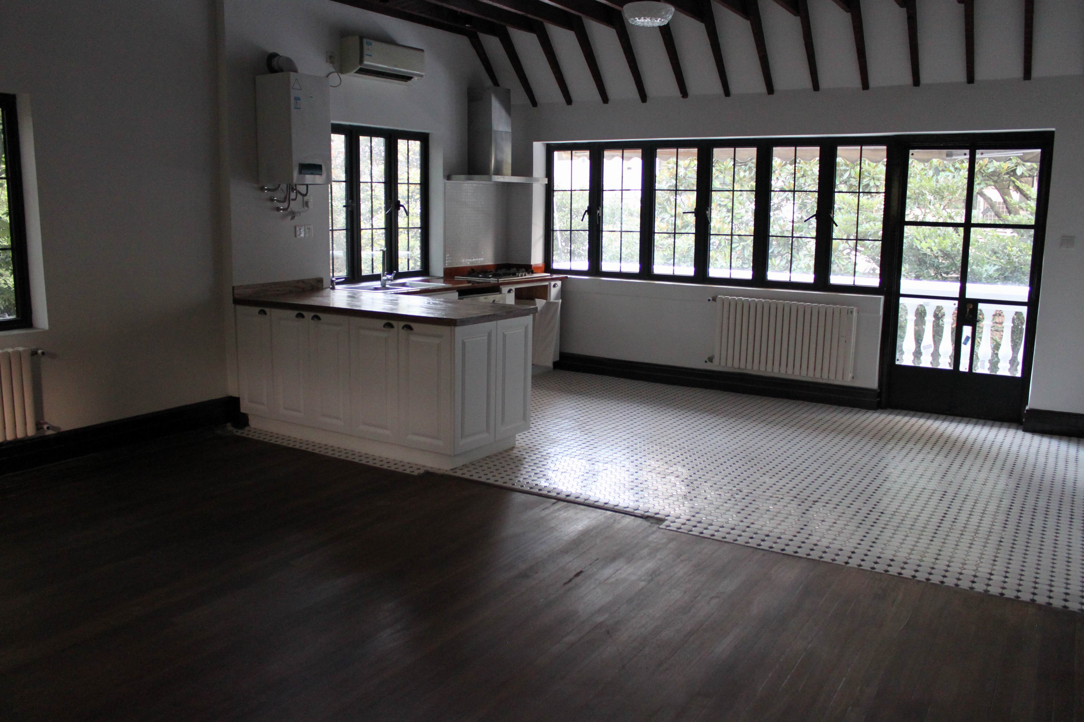 Big Open Kitchen Duplex Apartment in Historic FFC Lane House for Rent in Shanghai