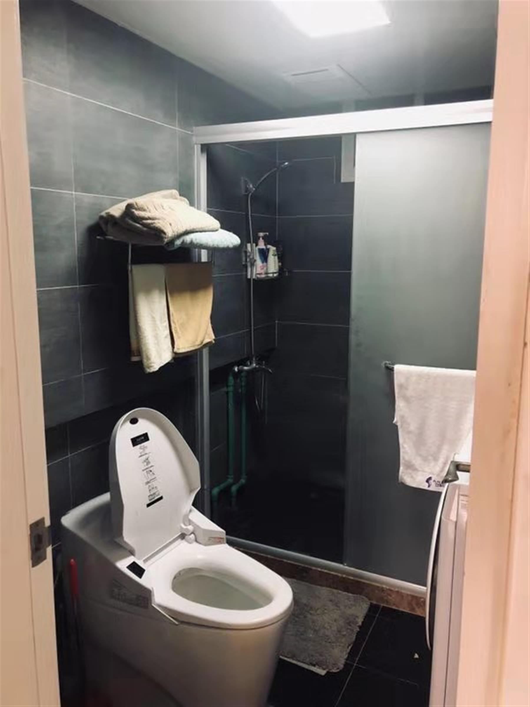 japanese toilet Spacious 2BR Furnished Jing’an Shanghai Apartment for Rent
