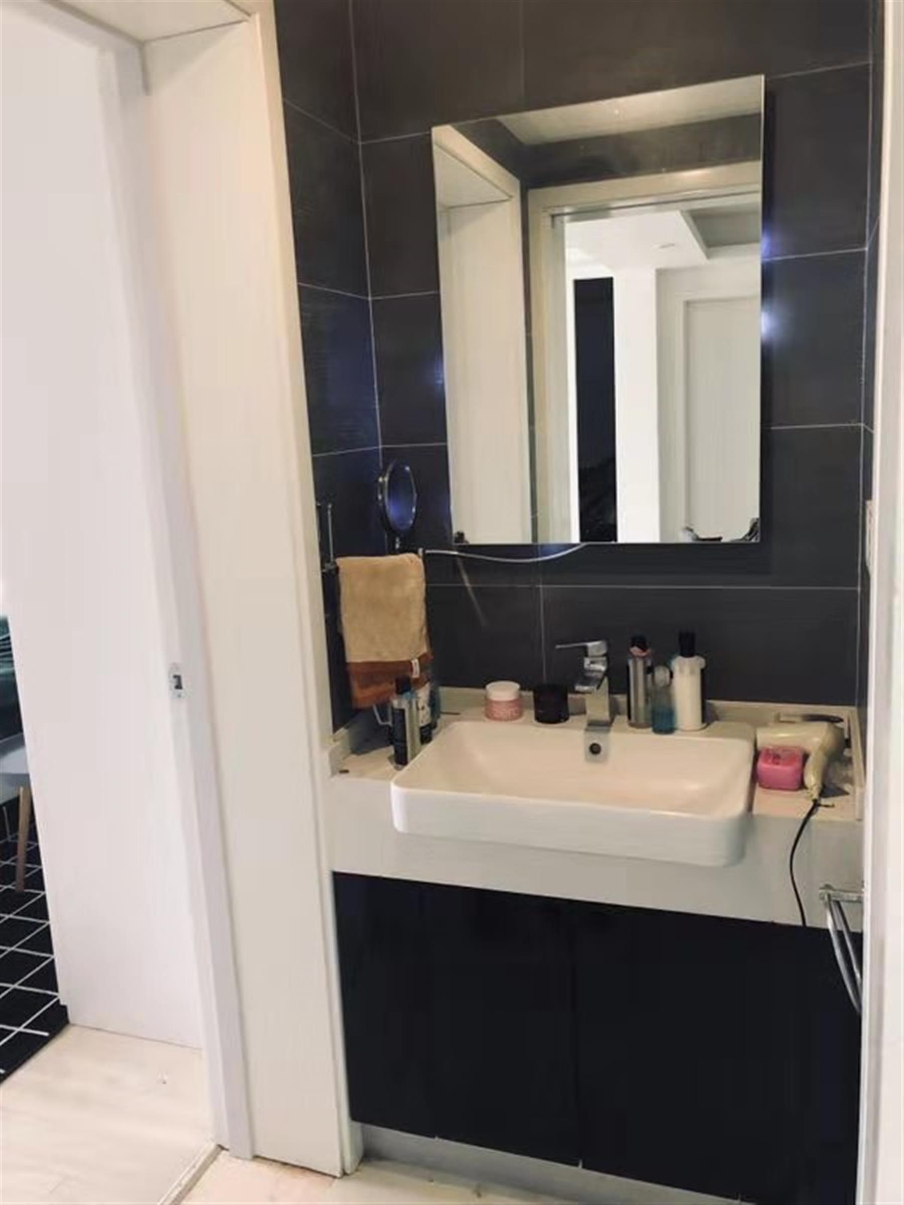 clean bathroom Spacious 2BR Furnished Jing’an Shanghai Apartment for Rent