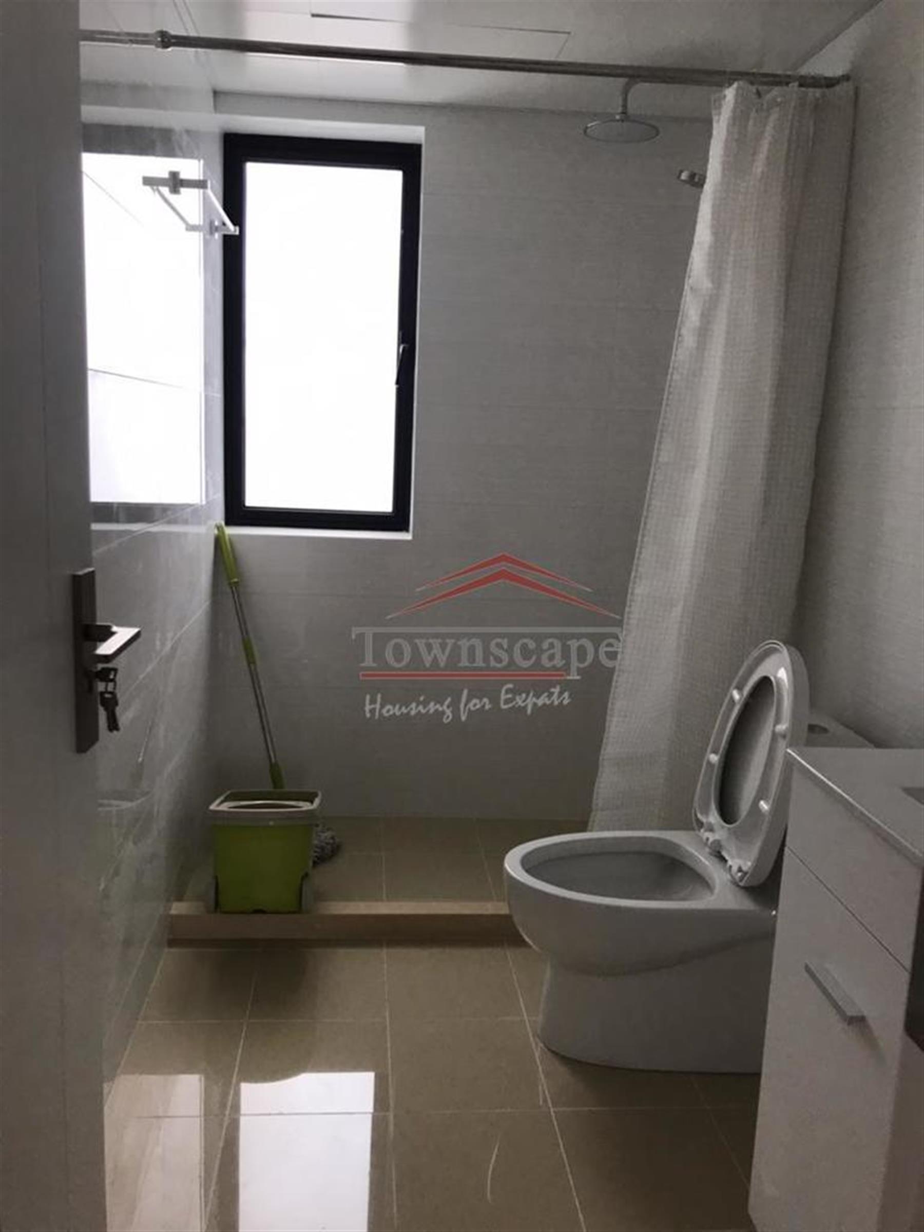 bright bathroom Spacious Convenient Renovated FFC Apartment for Rent in Shanghai