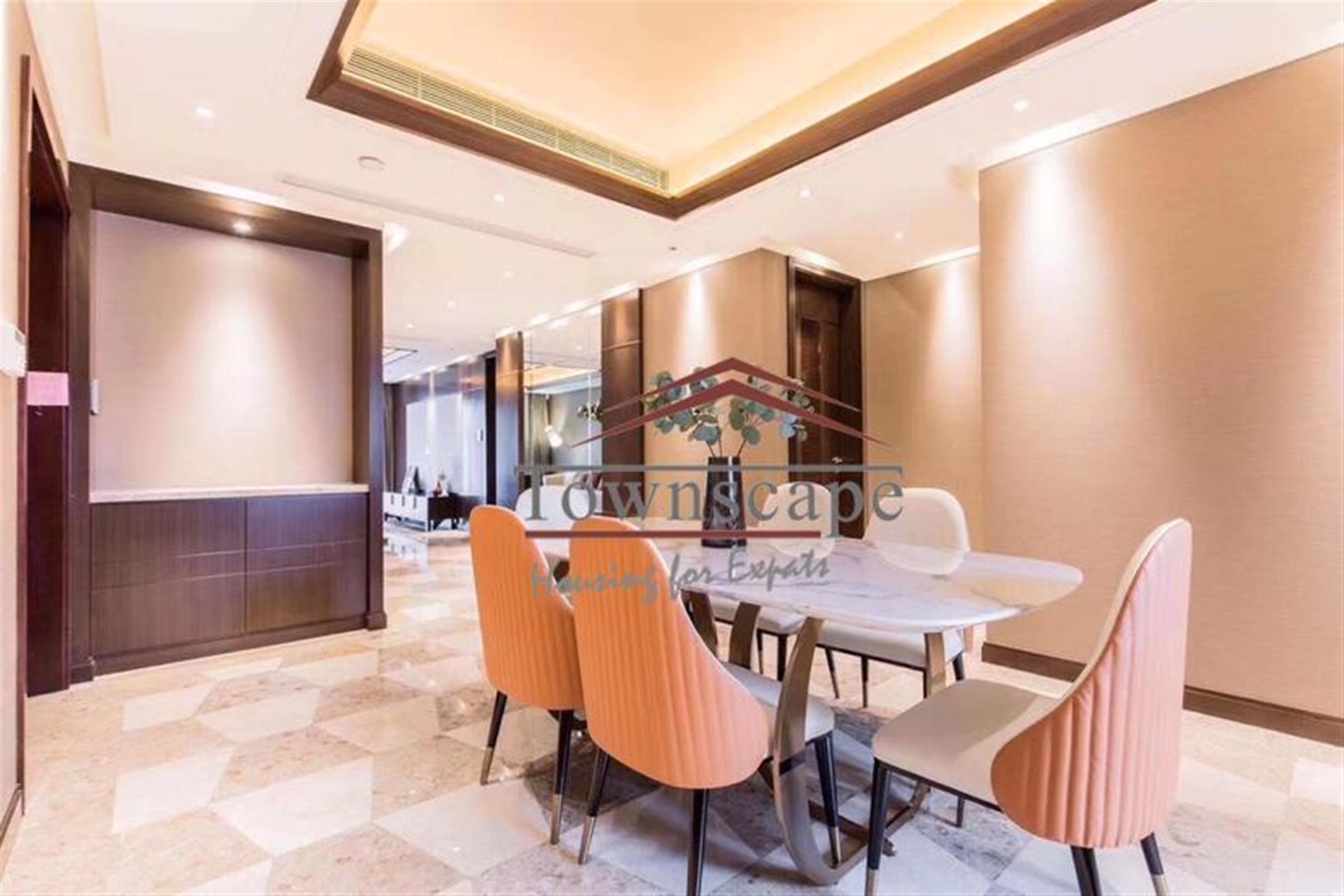 Semi-private dining area Luxury New Spacious Xintiandi Apartment for Rent in Shanghai