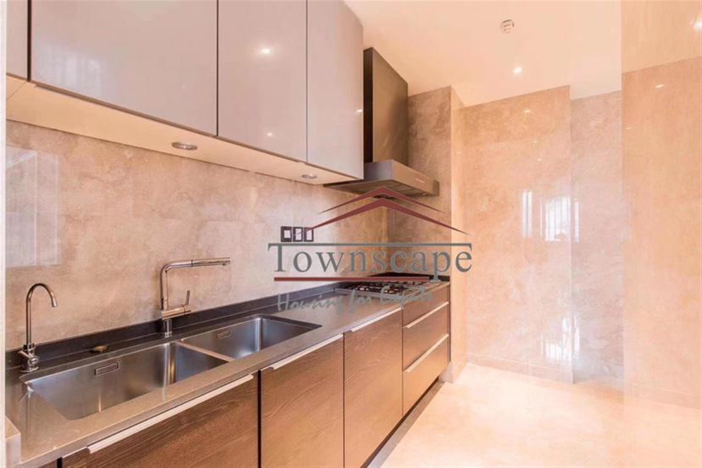 Large Kitchen Luxury New Spacious Xintiandi Apartment for Rent in Shanghai