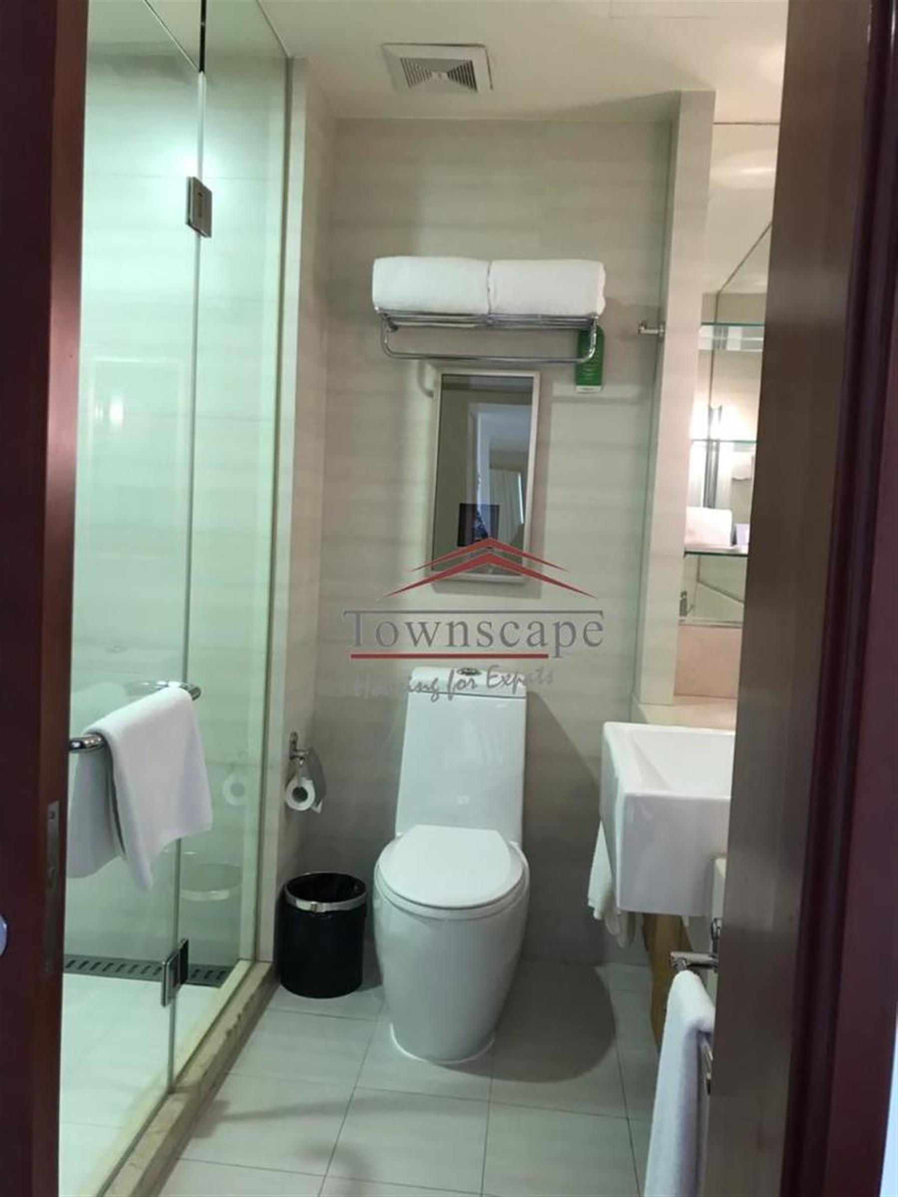 clean bathroom High End Putuo Service Apartments Available in Shanghai
