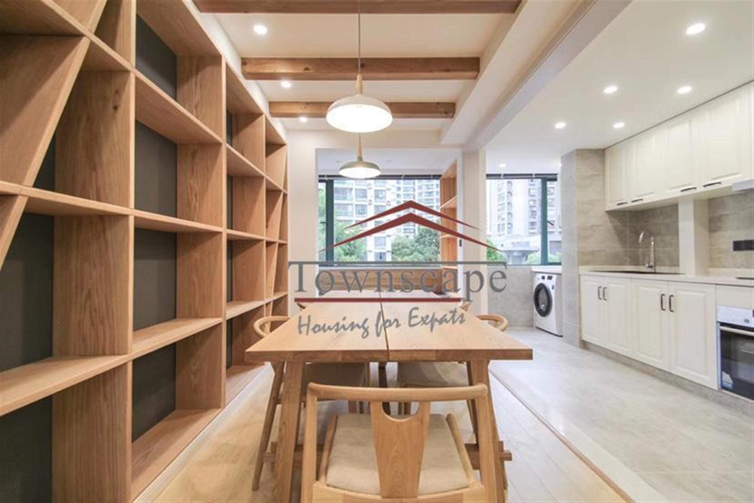 open kitchen Luxury Spacious Modern Xujiahui Apartment for Rent in Shanghai