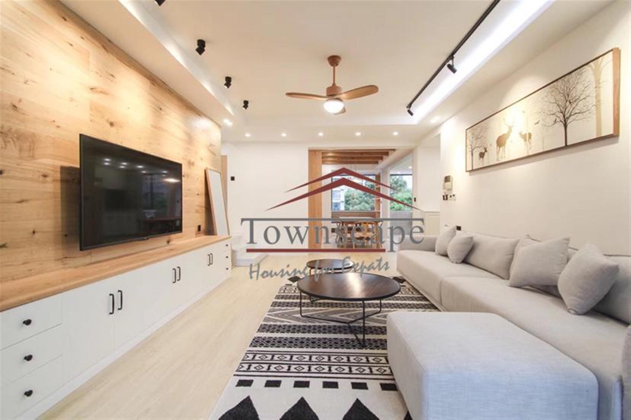 modern living room Luxury Spacious Modern Xujiahui Apartment for Rent in Shanghai