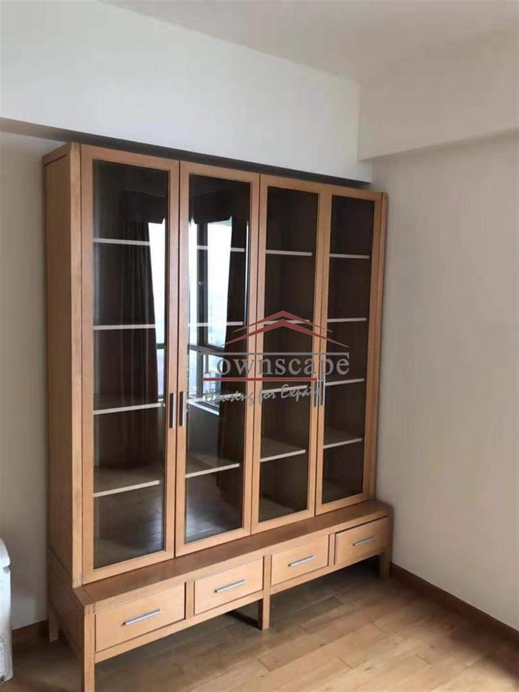 simple furniture One Park Ave Jing’An Apartment for Rent in Shanghai