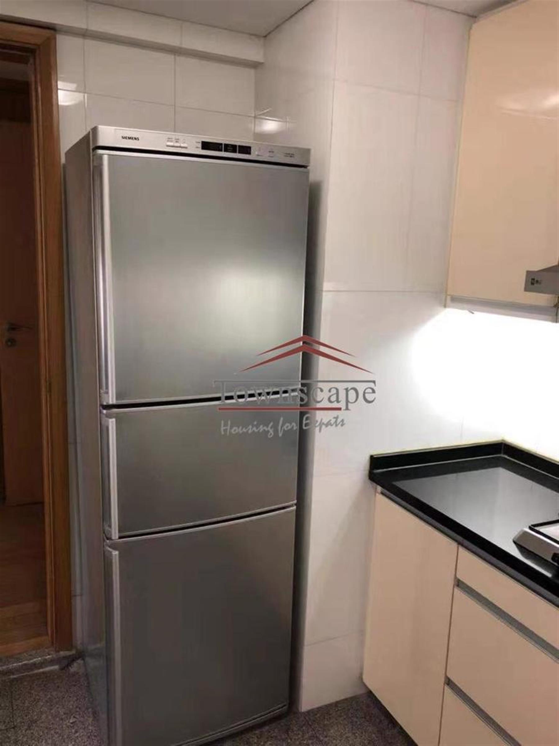 triple-door fridge One Park Ave Jing’An Apartment for Rent in Shanghai