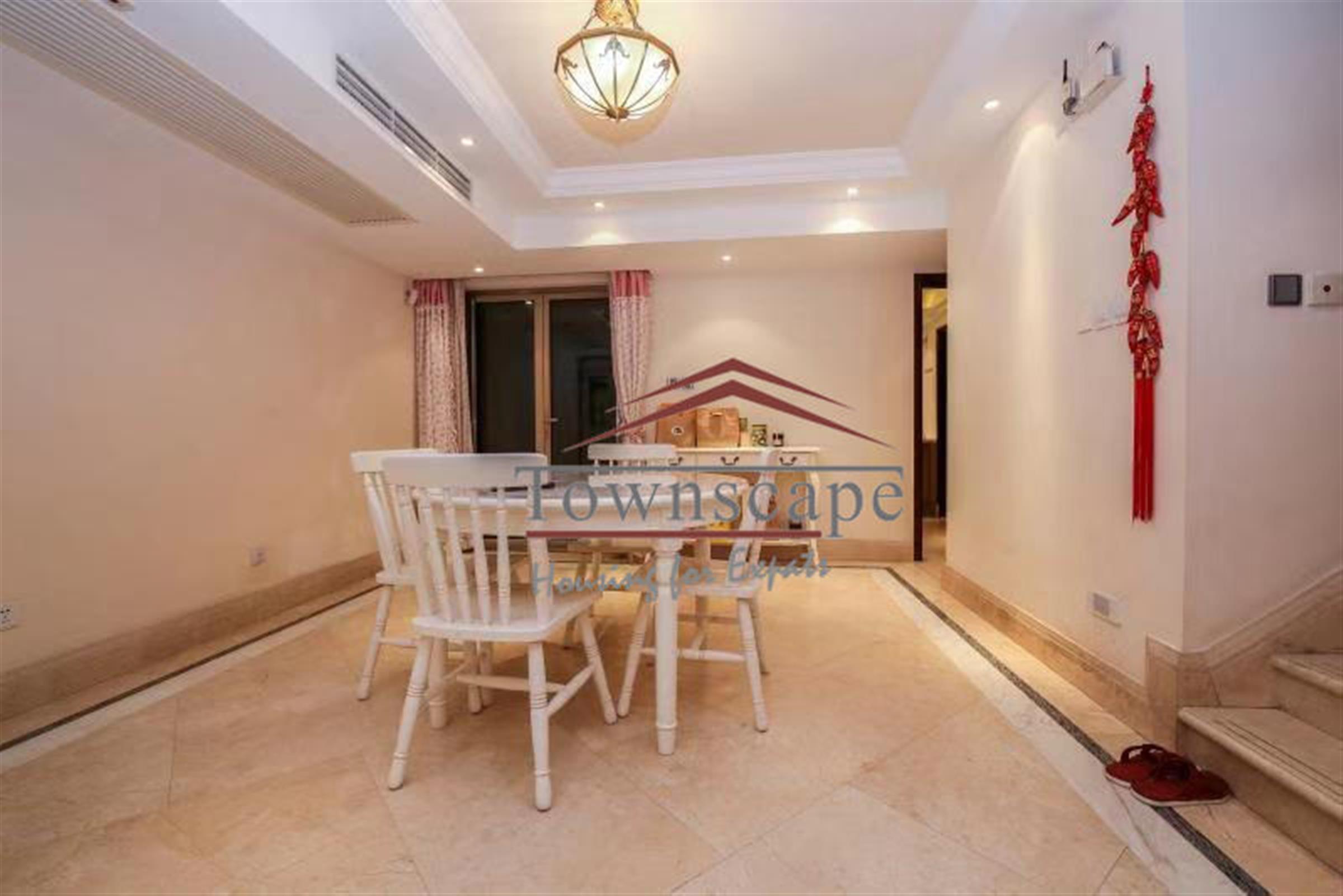 large dining area Comfy Renovated Seasons Villas for Rent in Pudong, Shanghai